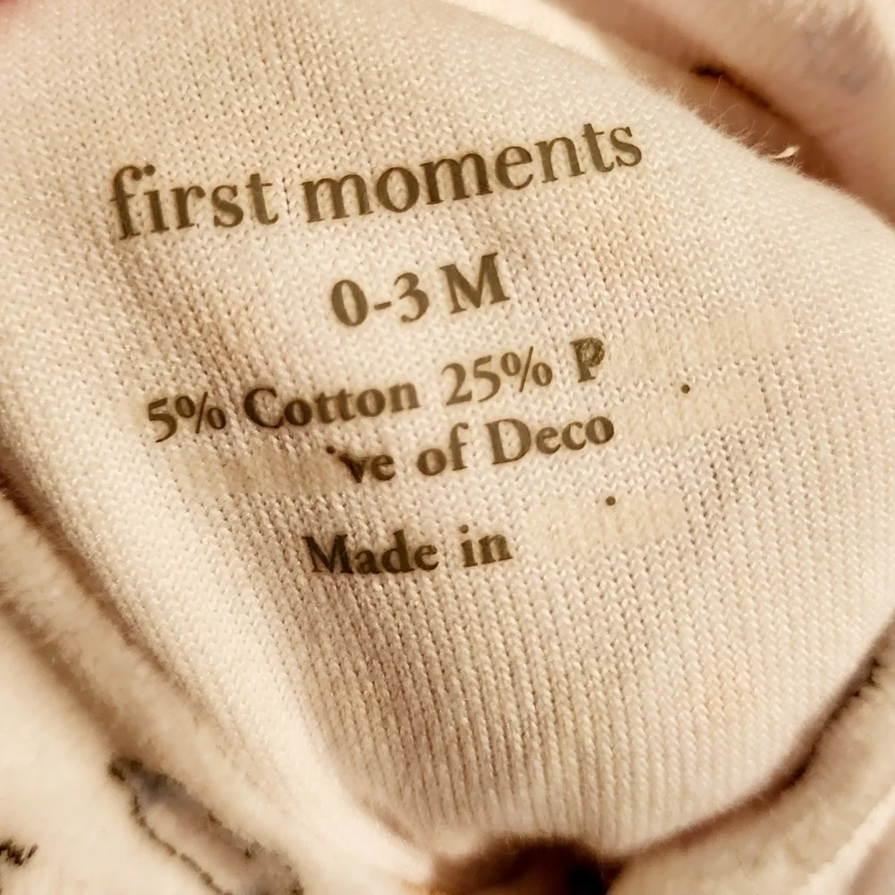 First Moments Halloween Sleeper Footed One Piece Snap Closure Infant Baby 0-6M